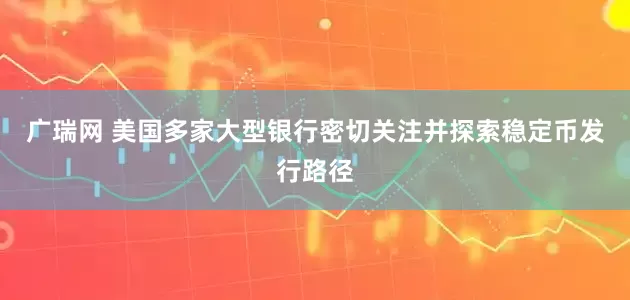 广瑞网 美国多家大型银行密切关注并探索稳定币发行路径